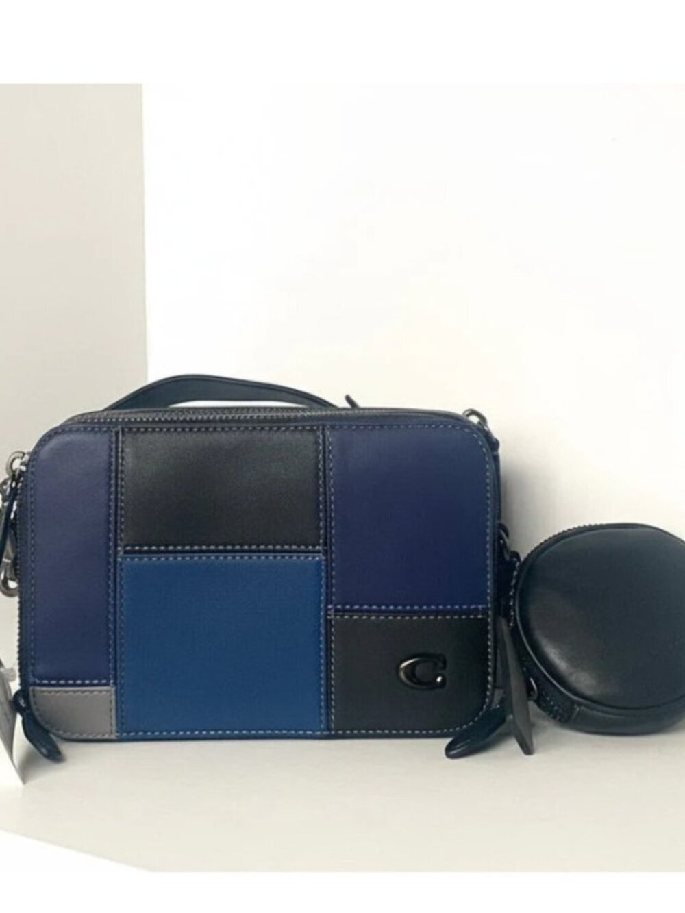 Coach Charter Crossbody 19 Patchwork Blue Leather | Men’s CW672